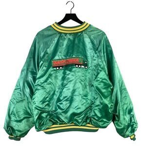 King Louie Mayflower Vintage Satin‎ Jacket Men’s 2XL Green Classic Retro Style
